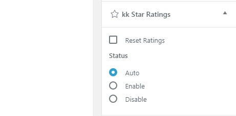 reset kk star ratings