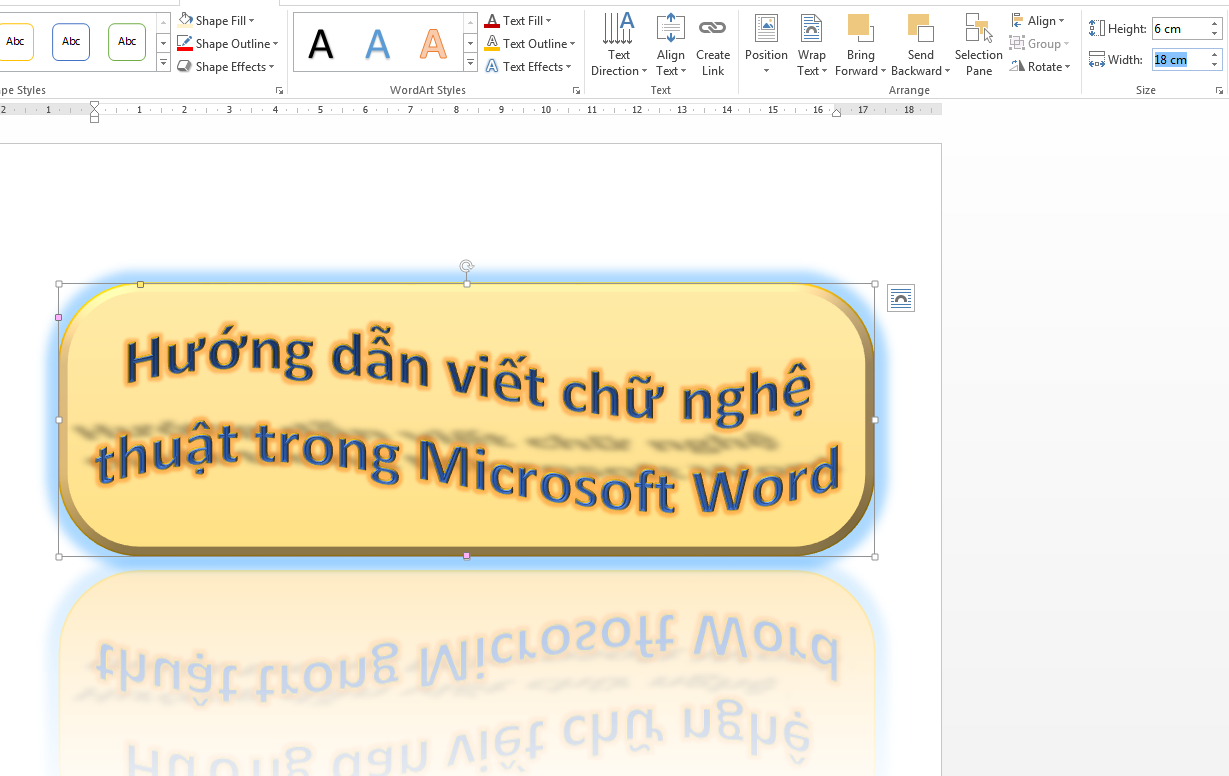 tạo chữ nghệ thuật trong Word